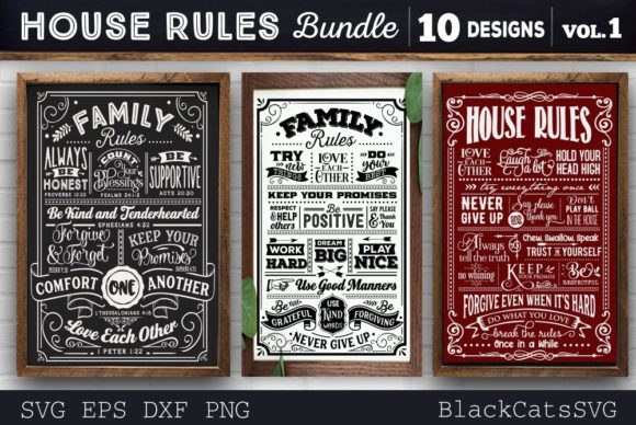 House Rules Bundle SVG 10 Designs